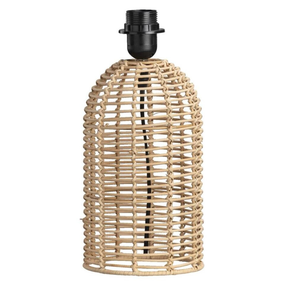 Leen Bakker - Lampvoet Genesis - Naturel - Ø15x32 Cm - Rotan - Beige afbeelding 1