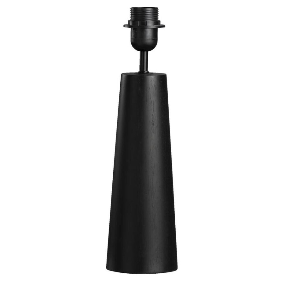 Leen Bakker - Lampvoet Rowen - 35x Ø18,5 Cm - Hout - Zwart afbeelding 1