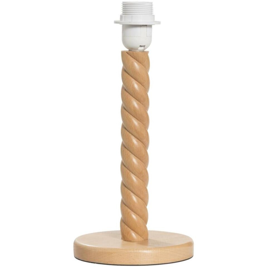 Leen Bakker - Lampvoet Noan - Naturel - 32,5xØ15 Cm - Hout - Bruin - H32.5 Cm afbeelding 1