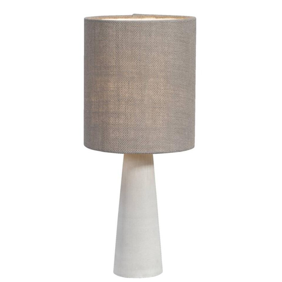 Leen Bakker - Tafellamp Allard - Donker - Ø20x46 Cm - Cement - Grijs afbeelding 1
