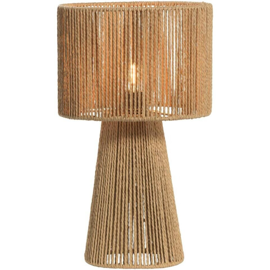 Leen Bakker - Tafellamp Senne - Naturel - E14 - 40xØ22 Cm - Papier - Beige Leen Bakker - Tafellamp Senne - Naturel - E14 - 40xØ22 Cm - Papier - Beige afbeelding 1