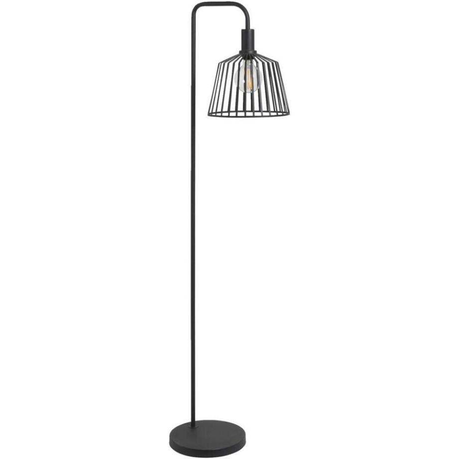 40% korting - Leen Bakker - Vloerlamp Fynn E27 65x36x30 Cm - Metaal - Zwart afbeelding 1