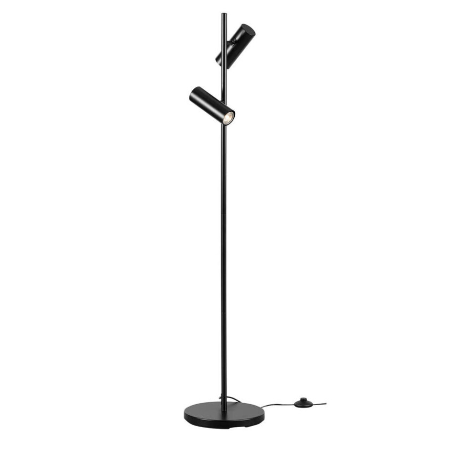 Leen Bakker - Vloerlamp Napels - 140 Cm - Metaal - Zwart - 28x25x140 Cm afbeelding 1