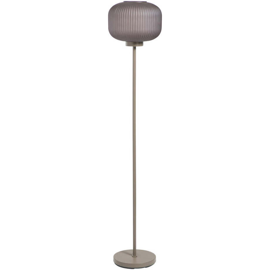 Leen Bakker - Vloerlamp Ella E27 - 150x30x30 Cm - Metaal - Taupe afbeelding 1