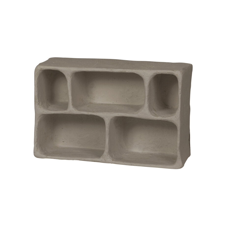 WOOOD Wandrek 'Clay' 70 x 45cm, kleur Grijs WOOOD Wandrek 'Clay' 70 x 45cm, kleur Grijs afbeelding 1