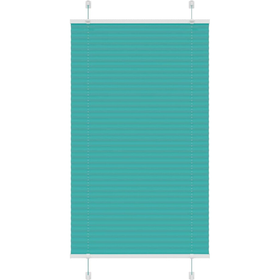 vidaXL - Plissé - rolgordijn - 80x150 - cm - stofbreedte - 79,4 - cm - petrol - groen afbeelding 1