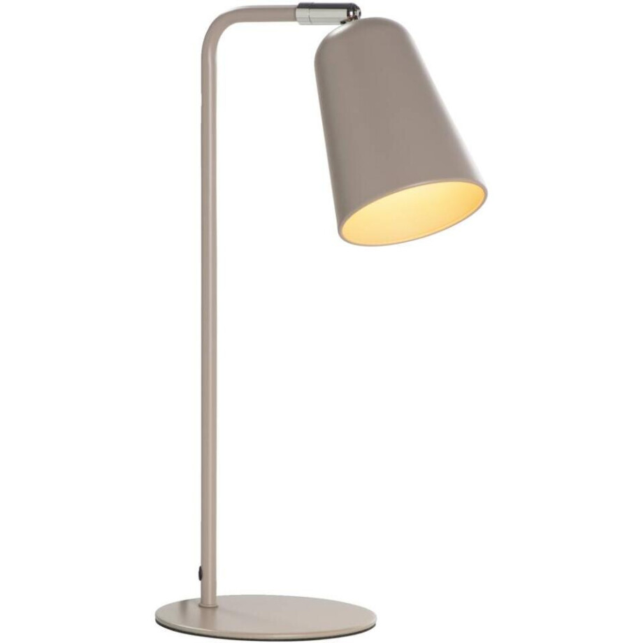 Leen Bakker - Tafellamp Mels 47,5xØ16 Cm - Metaal - Taupe - H47.5 Cm afbeelding 1