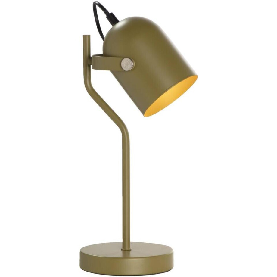 Leen Bakker - Bureaulamp Senn - - 39xØ17,5 Cm - Metaal - Groen afbeelding 1