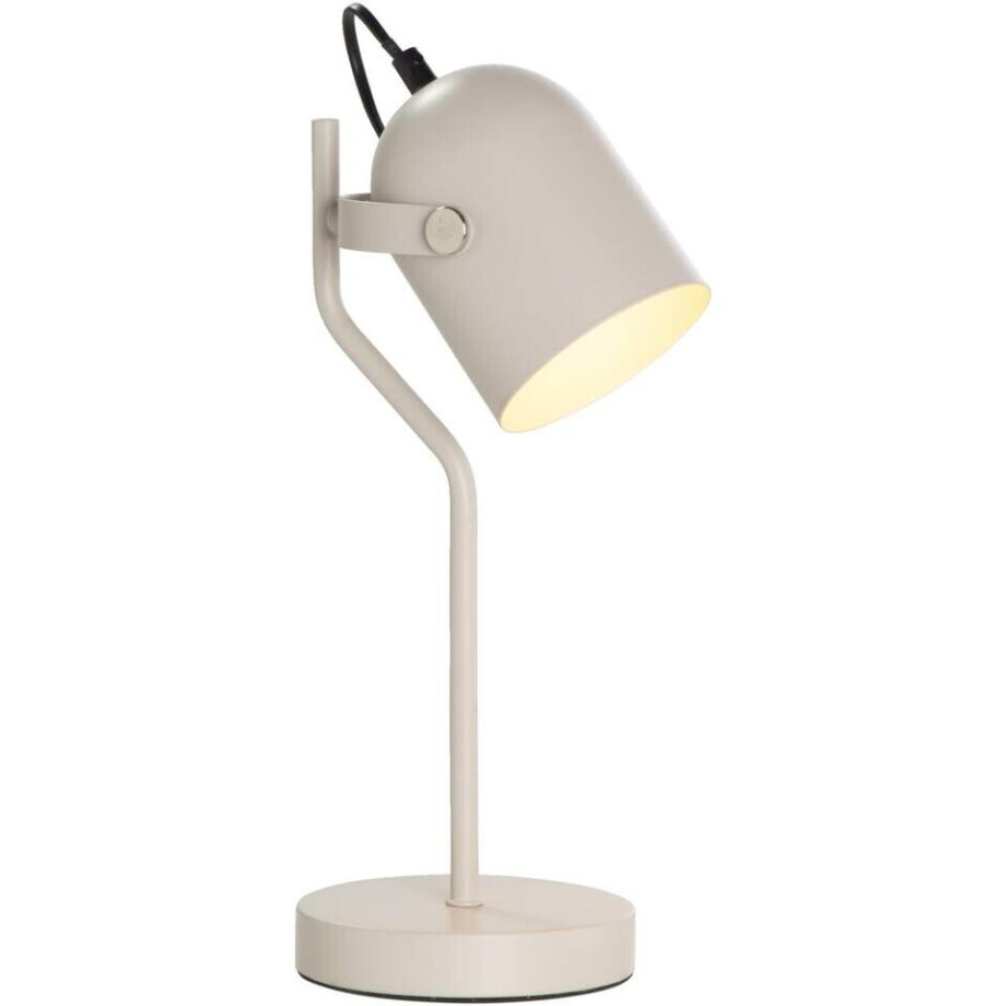 Leen Bakker - Bureaulamp Senn - - 39xØ17,5 Cm - Metaal - Beige afbeelding 1