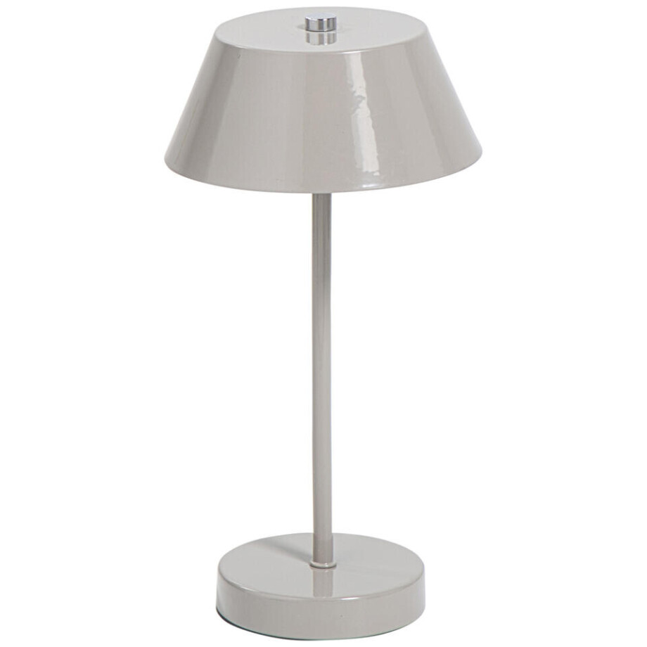 2e Halve Prijs Leen Bakker - Bureaulamp Milton Greige G9 - 30x15x15 Cm - Metaal - Beige#Grijs afbeelding 1