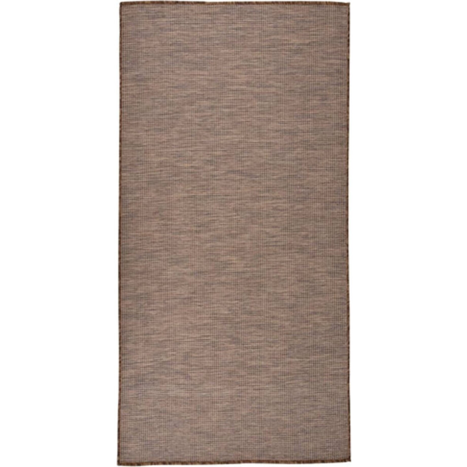vidaXL - Buitenkleed - platgeweven - 100x200 - cm - bruin vidaXL - Buitenkleed - platgeweven - 100x200 - cm - bruin afbeelding 1