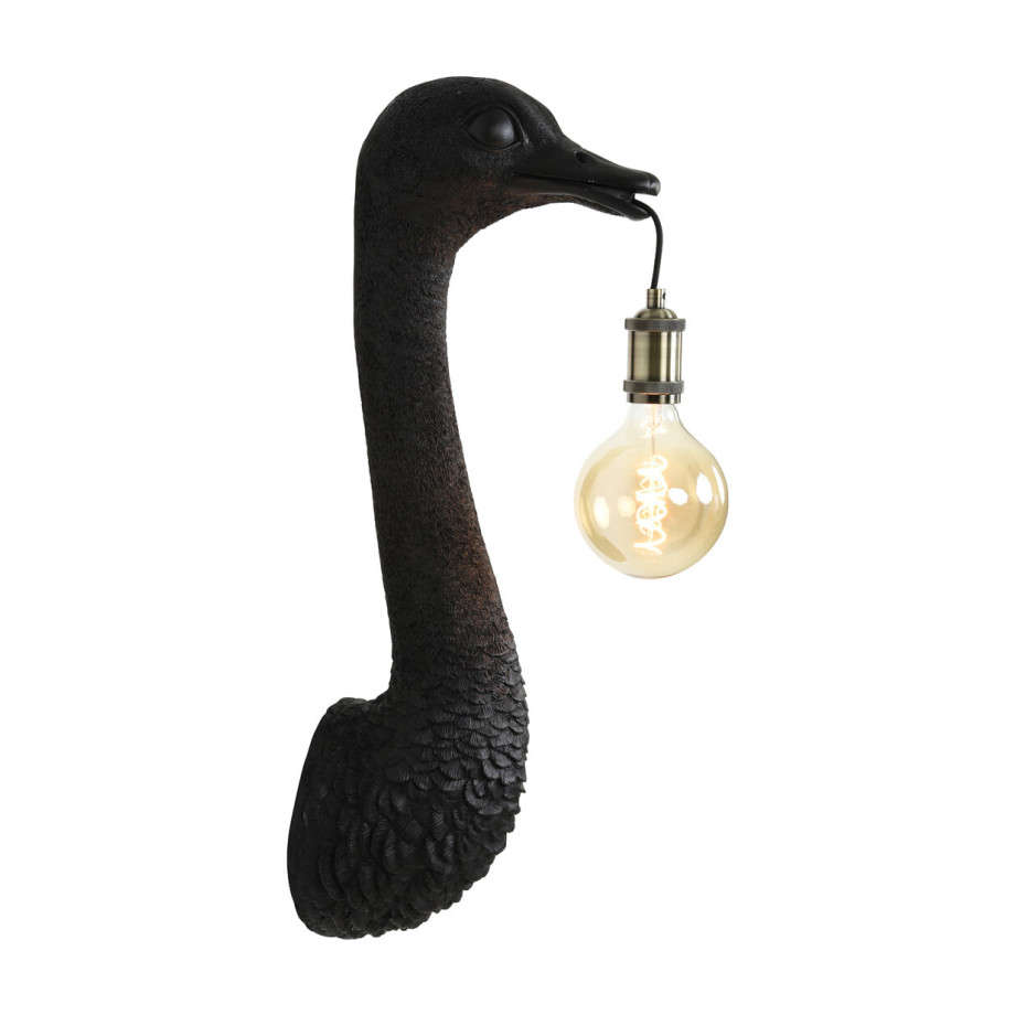 Light & Living Wandlamp 'Ostrich' 57cm, kleur Zwart afbeelding 1