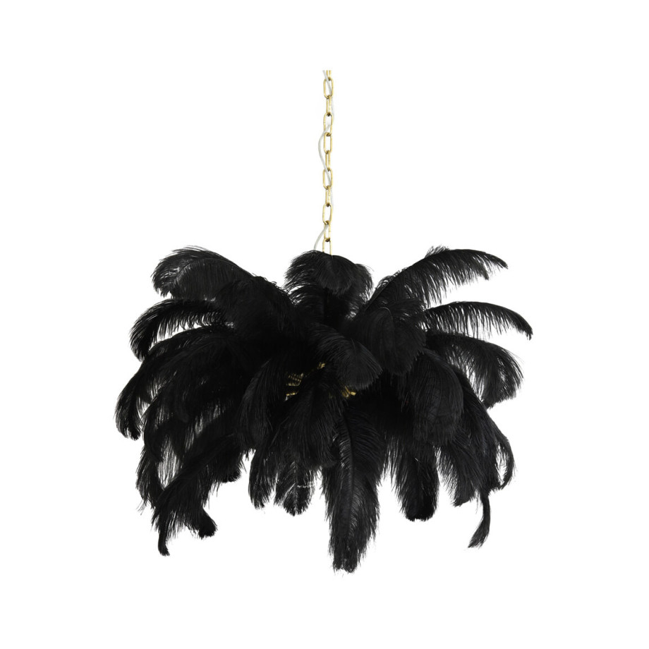 Light & Living Hanglamp 'Feather' Ø80cm, kleur Zwart afbeelding 1