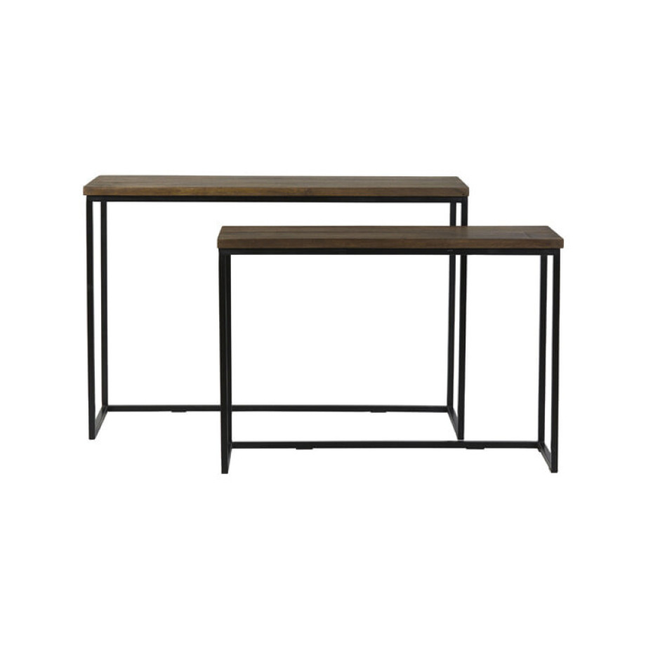 Light & Living Sidetable 'Bryson' Set van 2 stuks, kleur Bruin afbeelding 