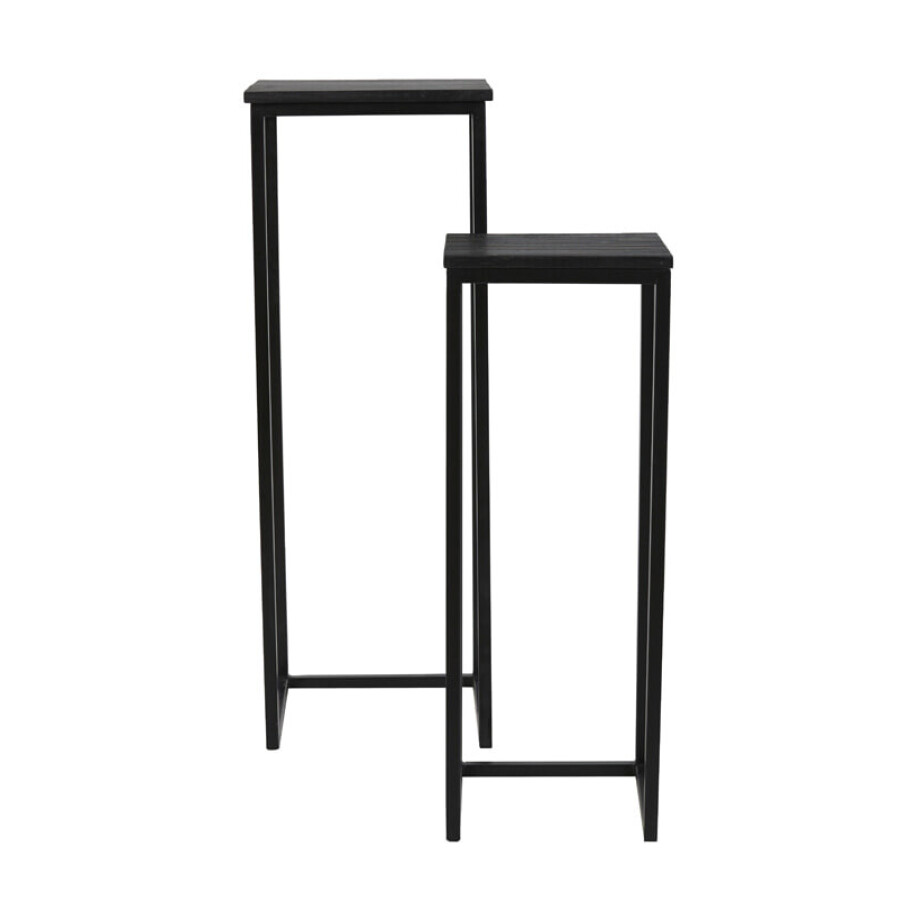 Light & Living Zuil 'Bryson' Set van 2 stuks, kleur Zwart Light & Living Zuil 'Bryson' Set van 2 stuks, kleur Zwart afbeelding 1