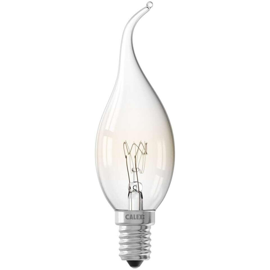 Leen Bakker - Calex Tip Kaarslamp - Helder - E14 - 10W - 55LM - Glas - Transparant - H120 Cm afbeelding 1