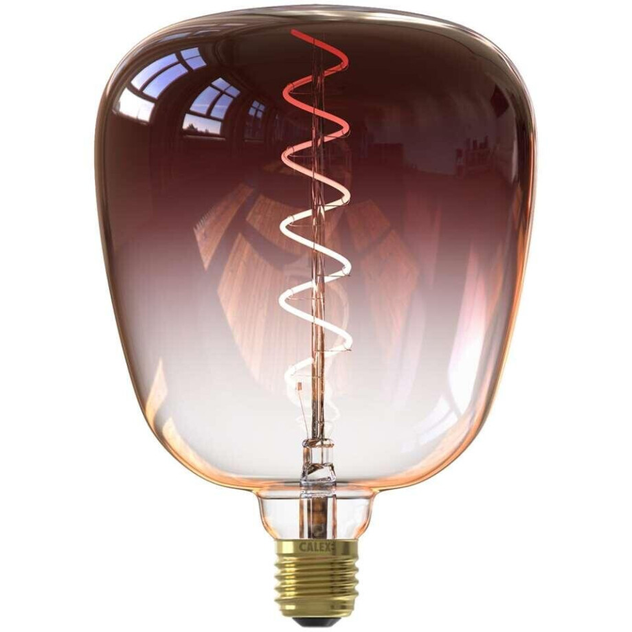Leen Bakker - Calex Kiruna LED - 5W - Dimbaar - Glas - Bruin - H20 Cm afbeelding 1