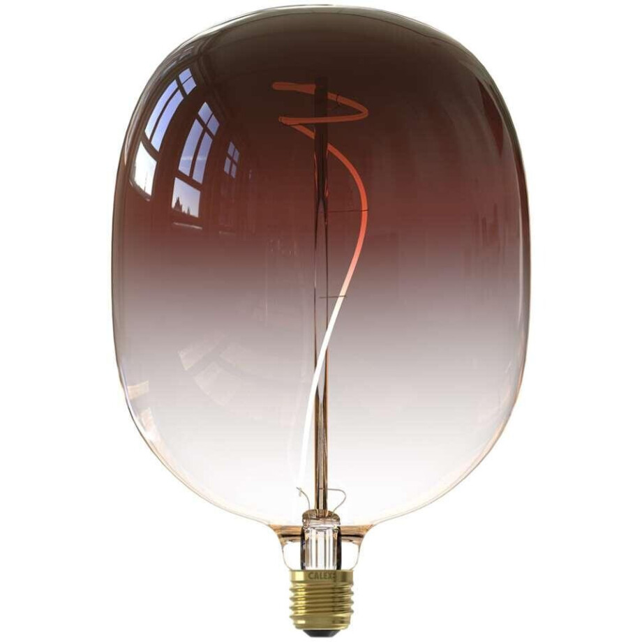 Leen Bakker - Calex Avesta LED - 5W - Dimbaar - Glas - Bruin - H27 Cm afbeelding 1