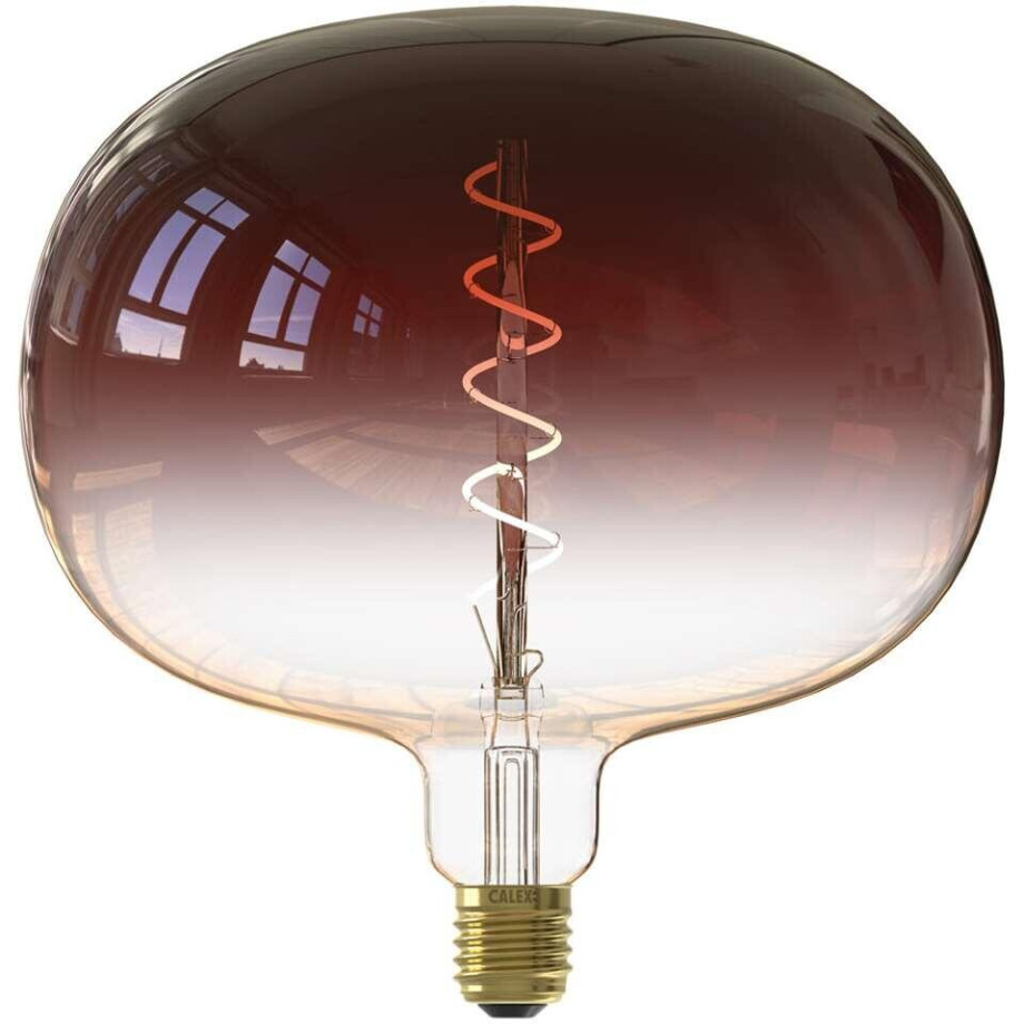 Leen Bakker - Calex Boden LED - 5W - Dimbaar - Glas - Bruin - H22.5 Cm afbeelding 1
