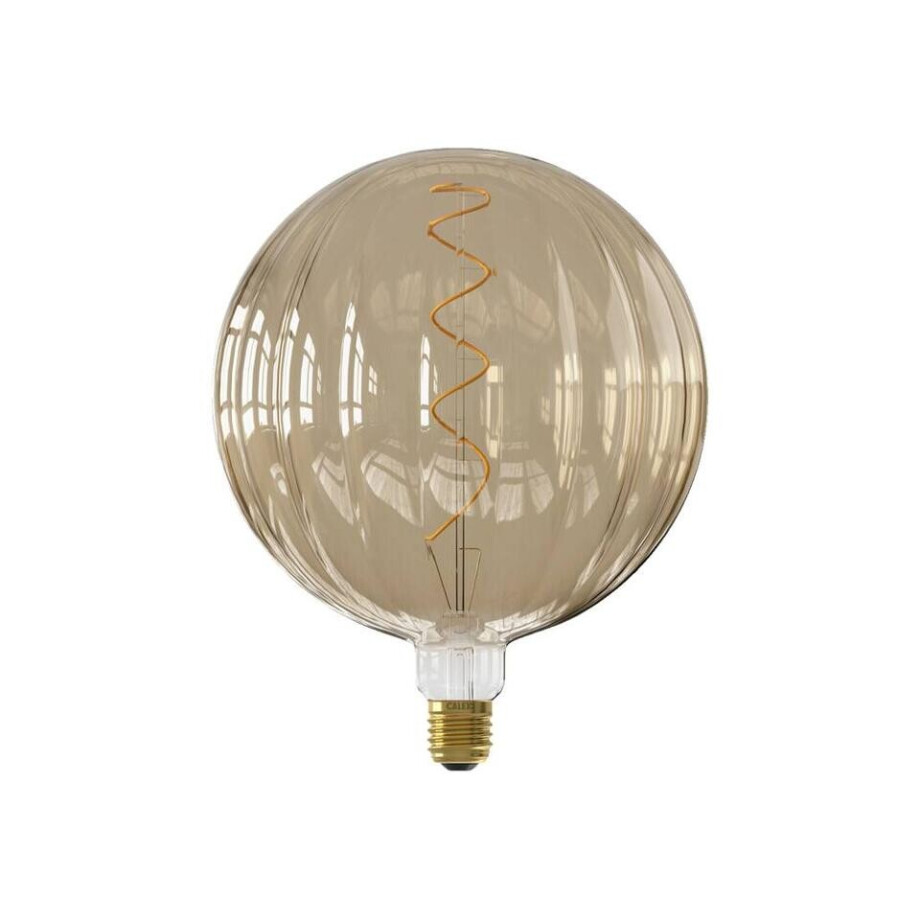Leen Bakker - Calex Dijon LED-lichtbron - Amber - 4W - Dimbaar - Glas - Oranje - H25 Cm afbeelding 1