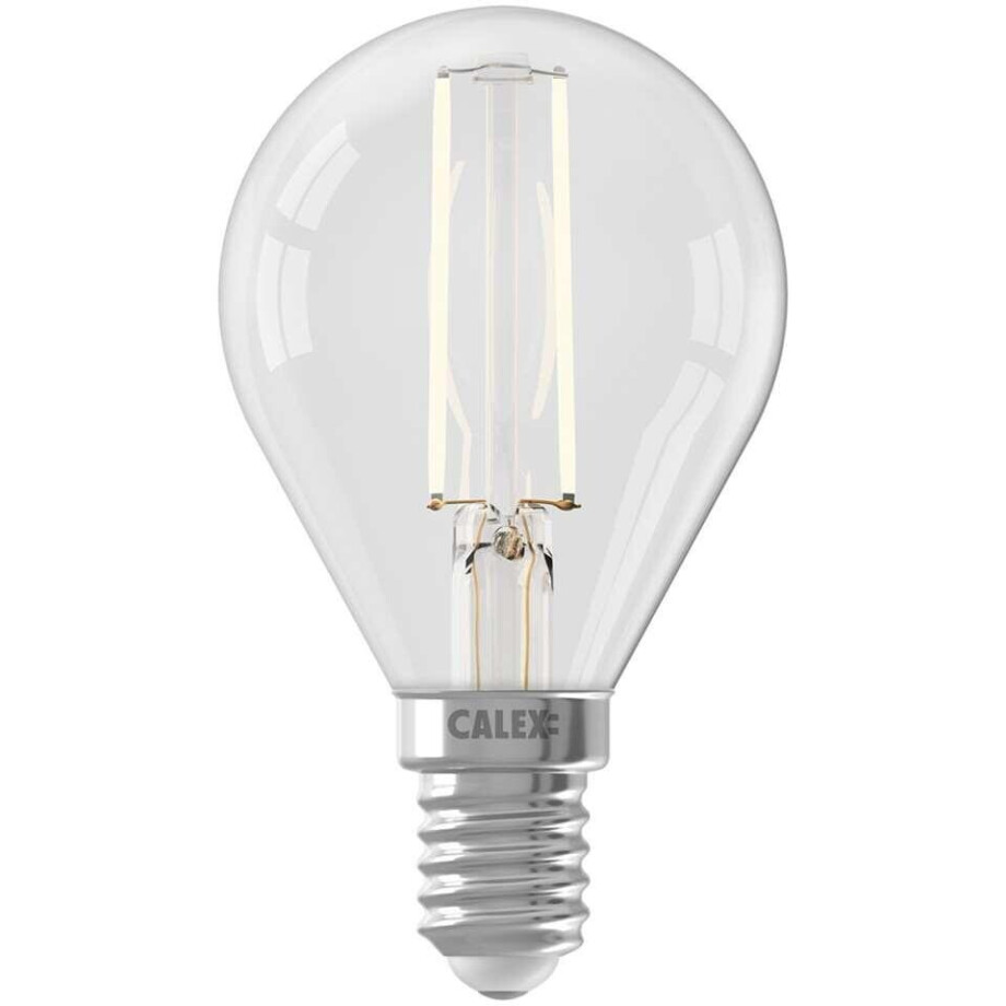 Leen Bakker - Calex LED Kogellamp - Helder - E14 - 3,5W - 250LM - Dimbaar - Glas - Transparant - H7.7 Cm afbeelding 1