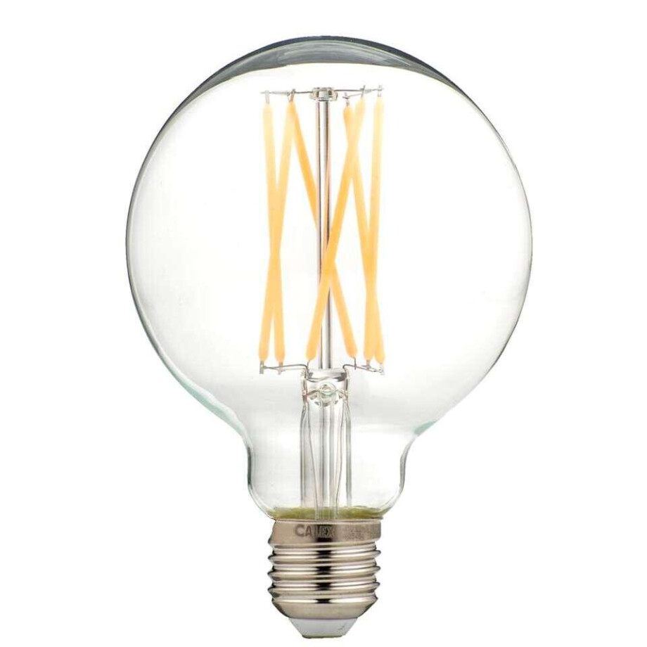 Leen Bakker - Calex LED Globe - G95 - Helder - E27 - 4,5W - 470LM - Dimbaar - Glas - Transparant - H14 Cm afbeelding 1