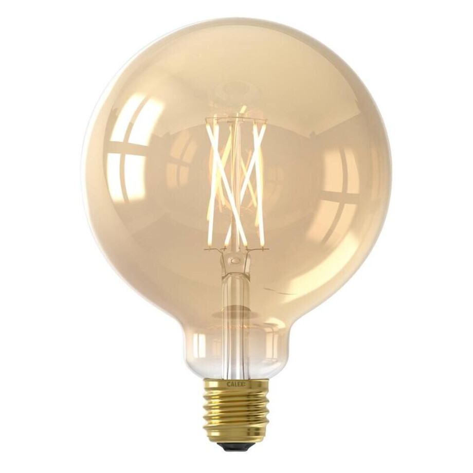 Leen Bakker - Calex Smart LED-globelamp G125 - 7W - Glas - Goudkleurig - 12.5x12.5x17.8 Cm afbeelding 1