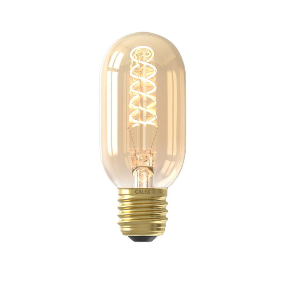 Leen Bakker - Calex LED-buislamp - Goudkleur - E27 - 136 Lumen - Glas - Goudkleurig - H18.5 Cm afbeelding 1