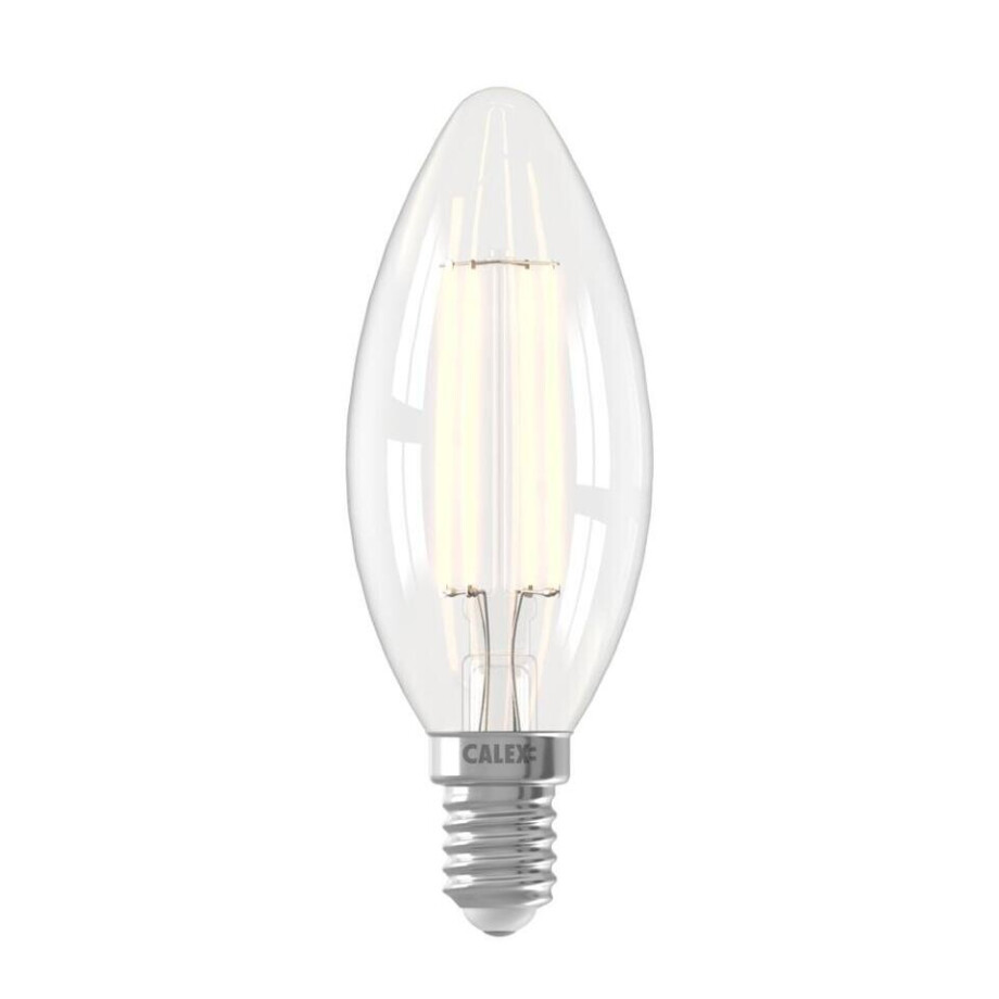 Leen Bakker - Smart LED-lamp - E14 - 4,9W - Glas - Transparant - 3.5x3.5x11.2 Cm afbeelding 1