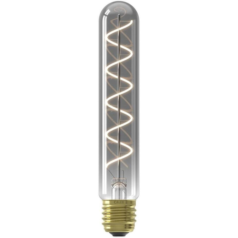 Leen Bakker - LED Buislamp Dimbaar - Titanium - E27 - 4W - 136 LM - Glas - Grijs - H18.5 Cm afbeelding 1