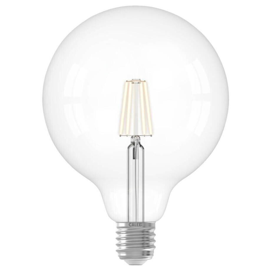 Leen Bakker - Calex LED Globe - G125 - Helder - E27 - 4.5W - 470LM - Dimbaar - Glas - Transparant - H17.2 Cm afbeelding 1