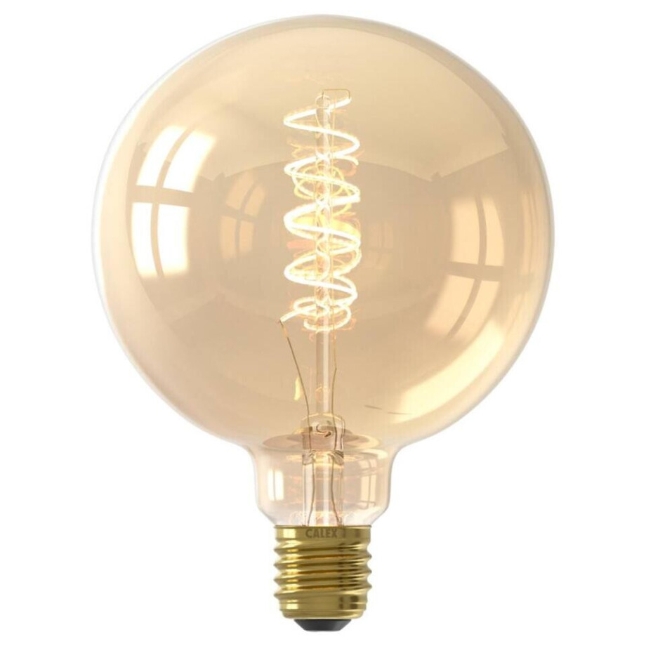 Leen Bakker - LED Globelamp Dimbaar - Goud E27 - 5.5W - Glas - Goudkleurig - H17.2 Cm afbeelding 1