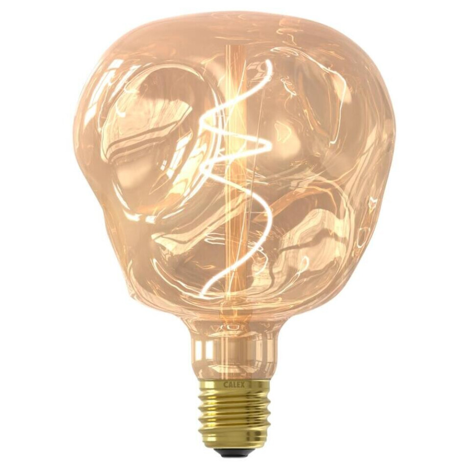 Leen Bakker - LED Organic Neo Goud - Dimbaar - E27 - 4W - Glas - Goudkleurig - H17.6 Cm afbeelding 1