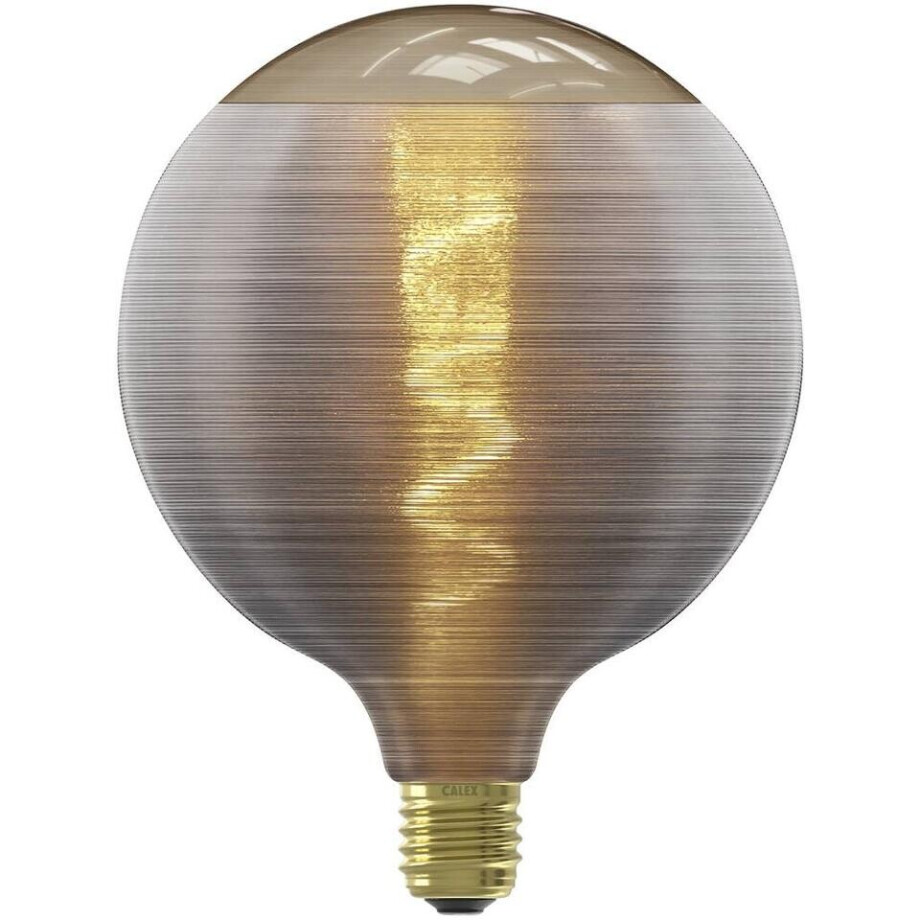 Leen Bakker - LED Filament Silklamp Dimbaar - E27 - 4W - 80LM - Glas - Grijs - L17.5 Cm afbeelding 1