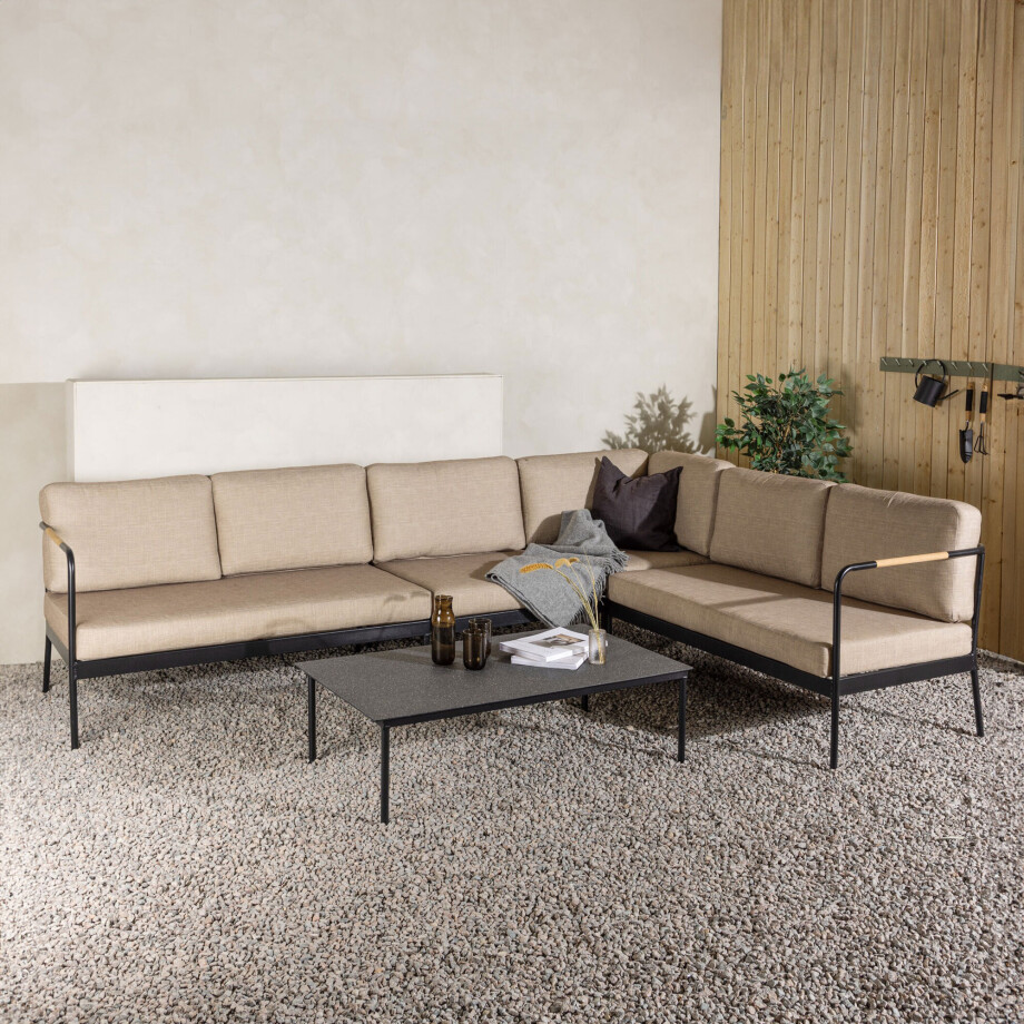 Nohr Loungeset 'Pamella' Met bank en tafel, kleur Zand afbeelding 