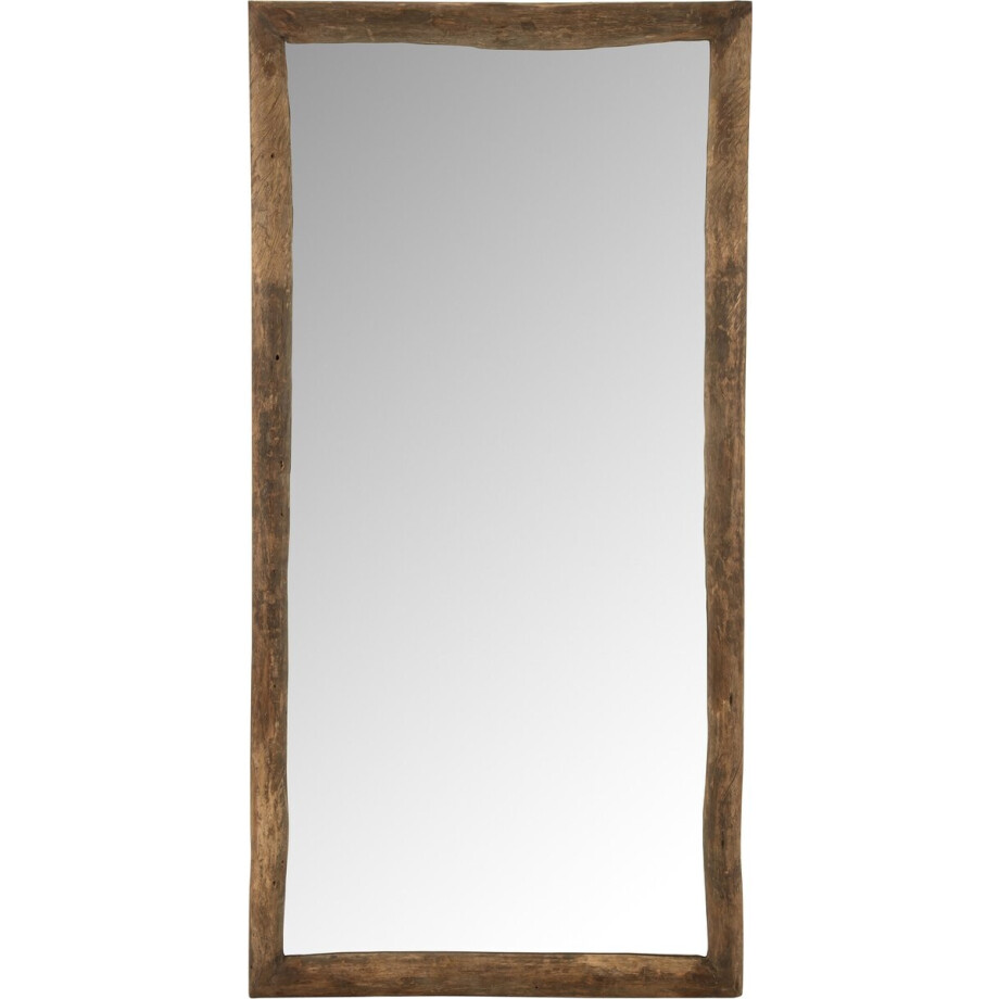 J-Line spiegel Rechthoek - hout - bruin - large - 90 x 176 cm afbeelding 1