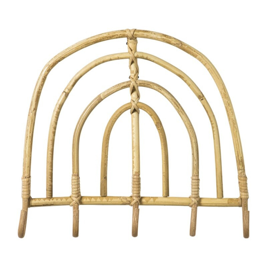 Rotan kapstok - bruin - 40x36x7.5 cm afbeelding 