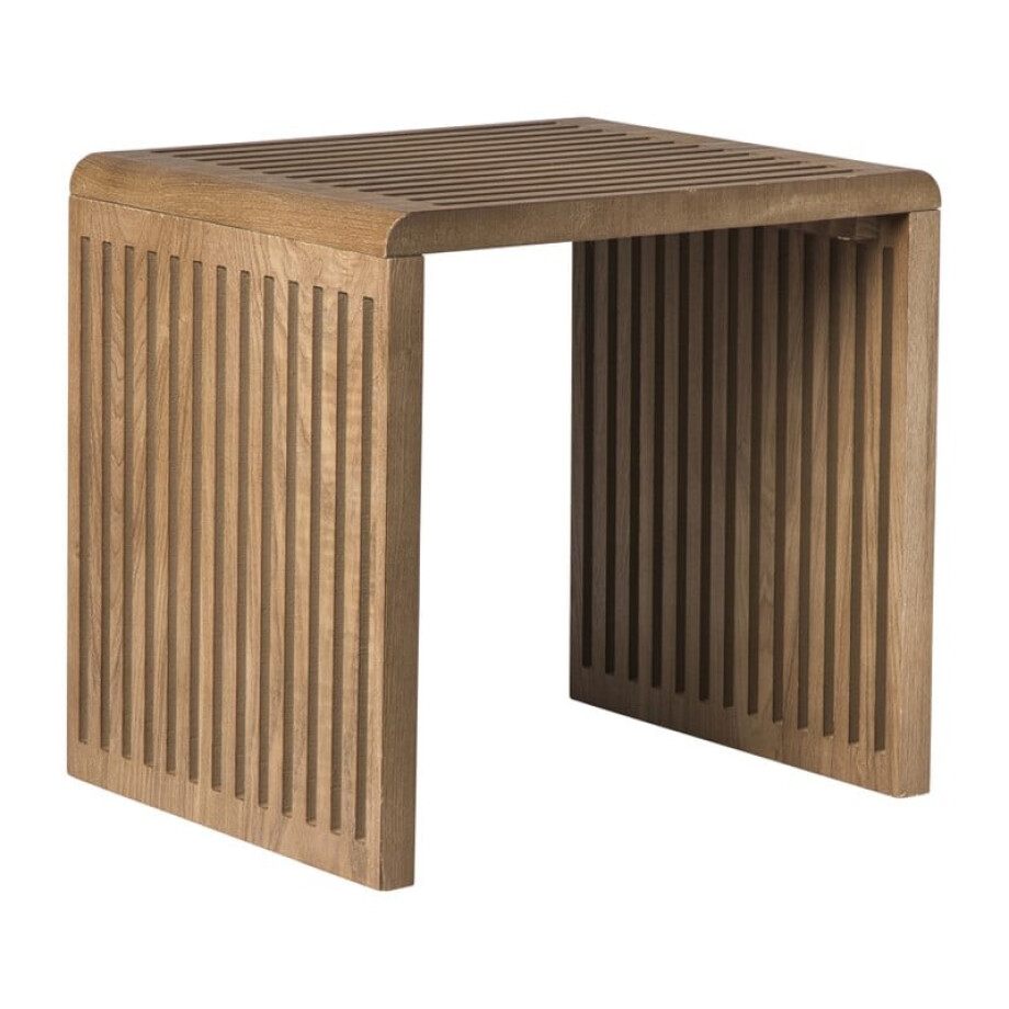 Bijzettafel Japandi groot - bruin - 40x42x35 cm afbeelding 