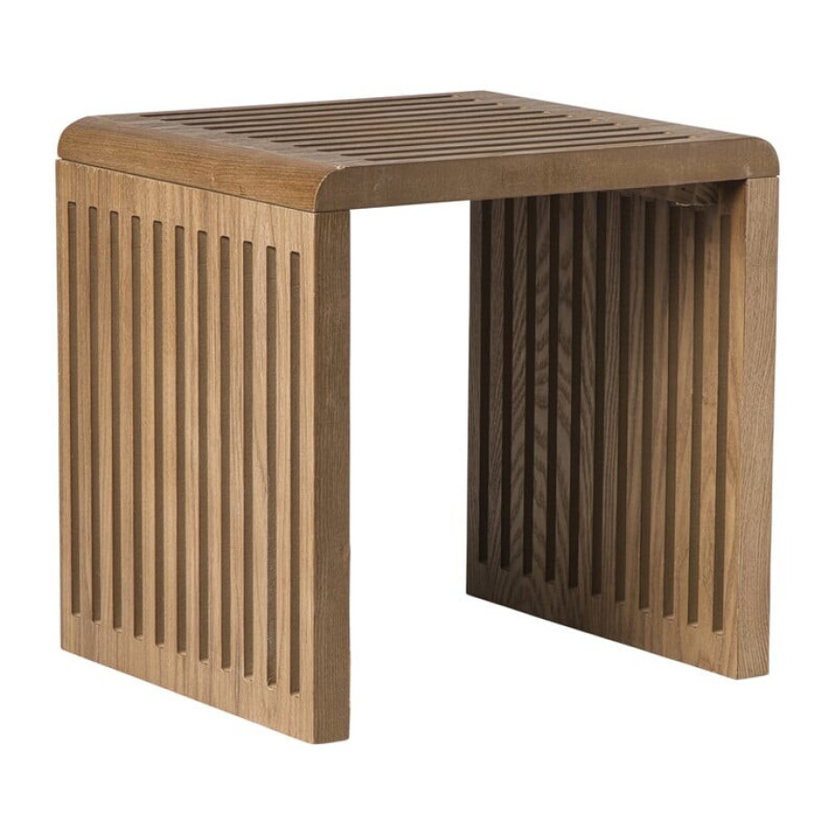 Bijzettafel Japandi klein - bruin - 34x34x29 cm afbeelding 