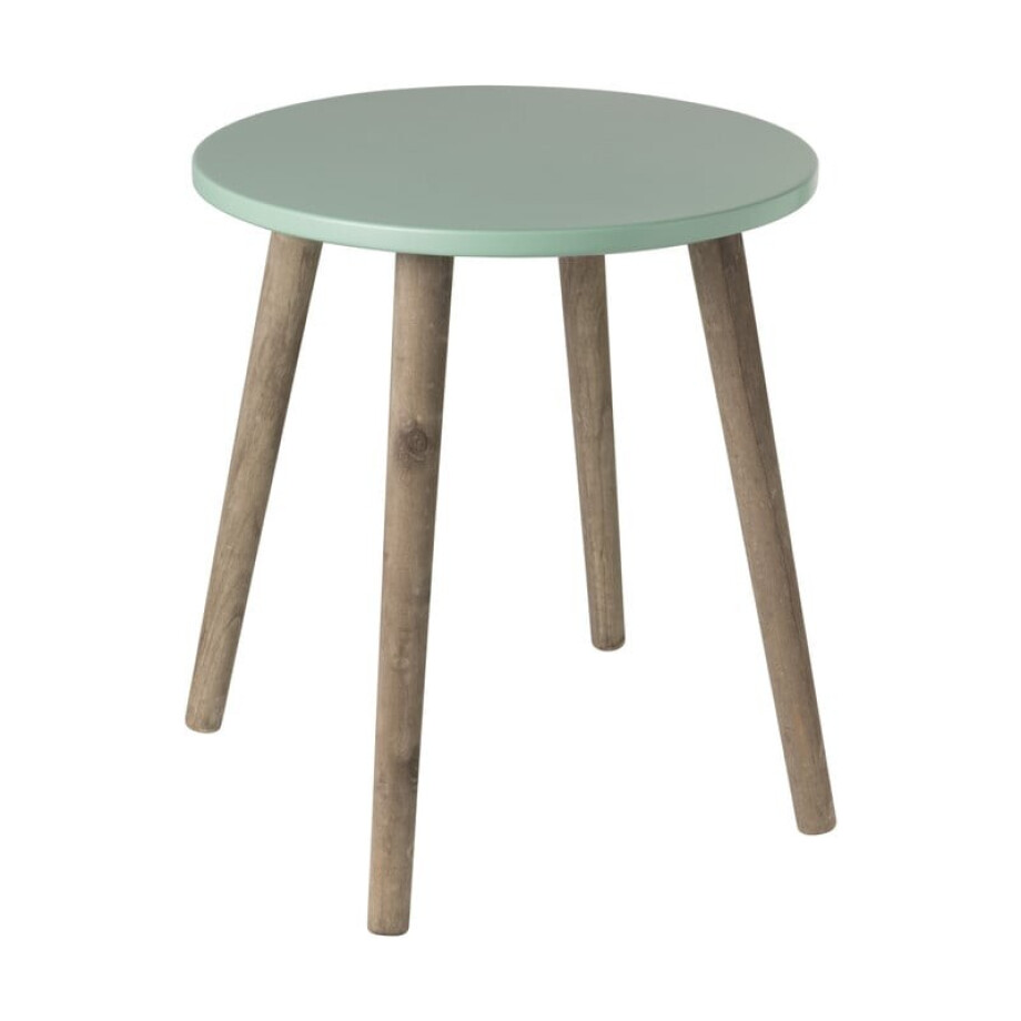 Bijzettafel Salvador - groen/bruin - ø36x41 cm afbeelding 