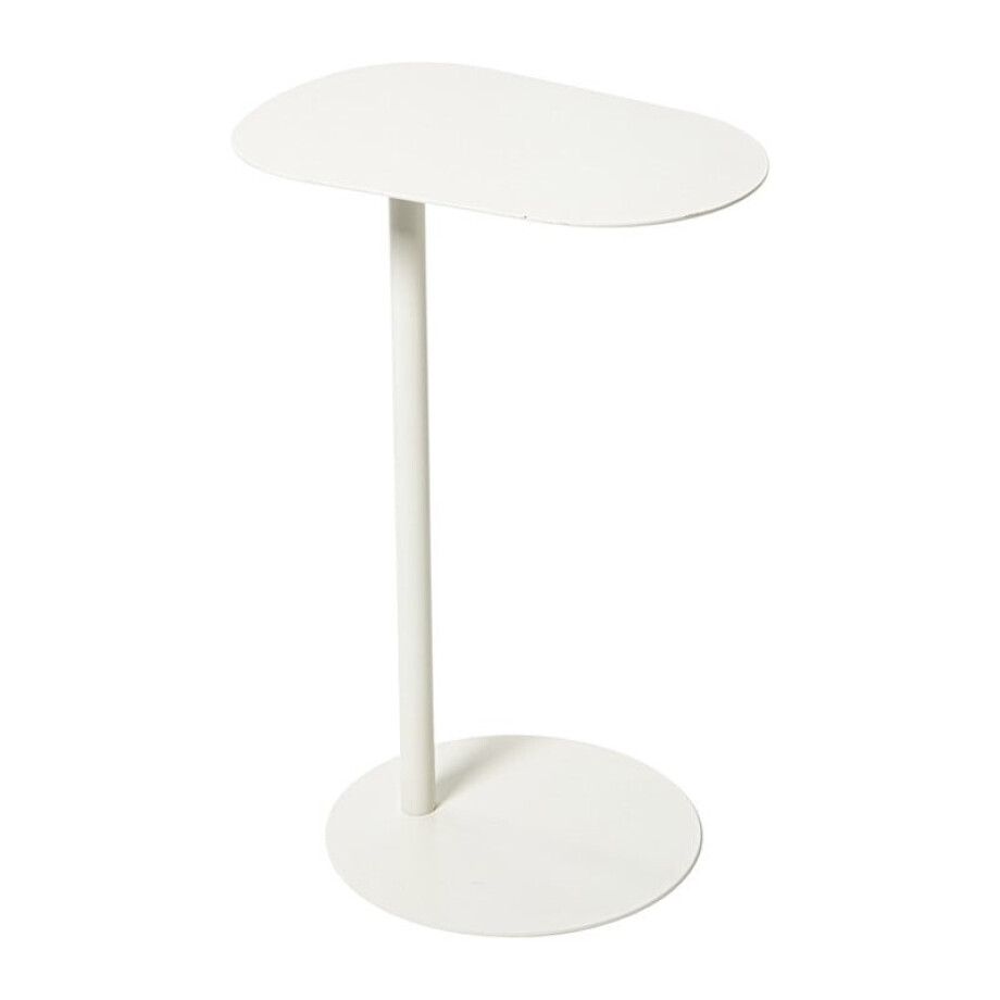 Bijzettafel Mica ovaal - wit - 53x35x25 cm afbeelding 