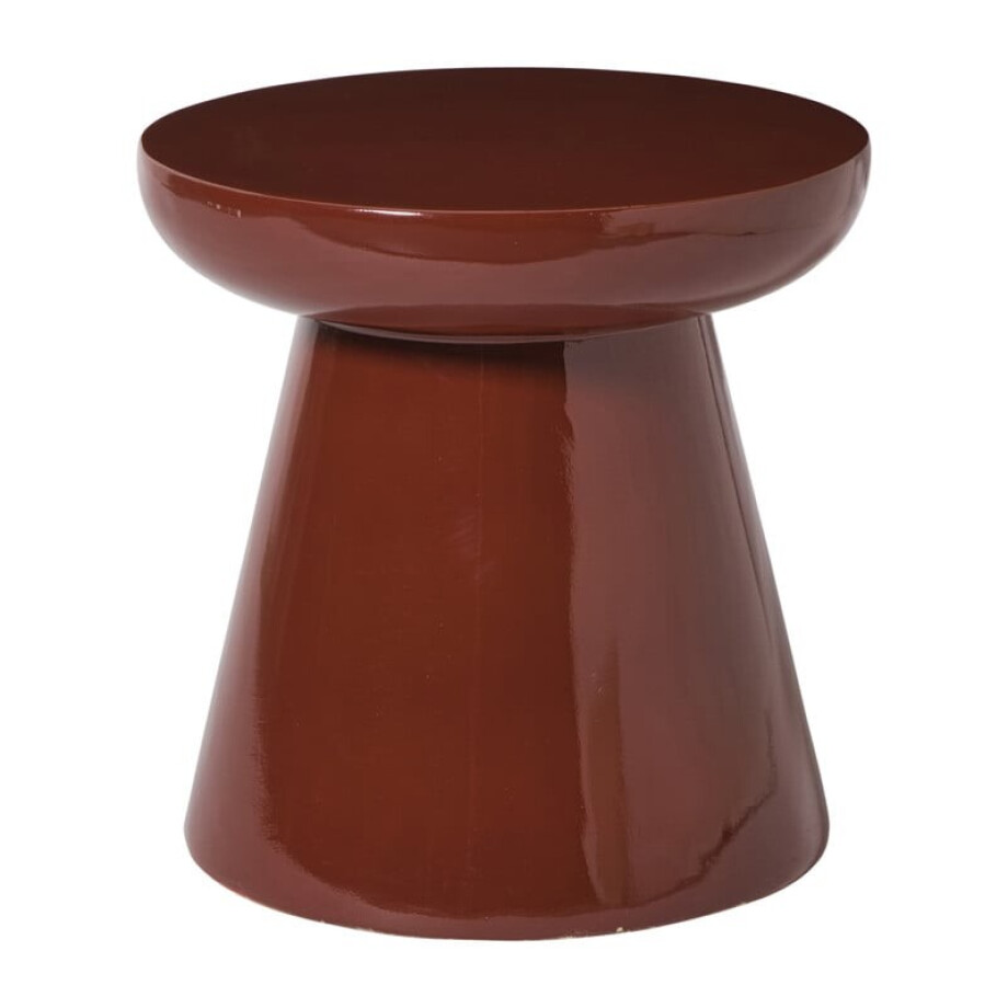 Bijzettafel Calvin - bordeauxrood - ø35x35 cm afbeelding 