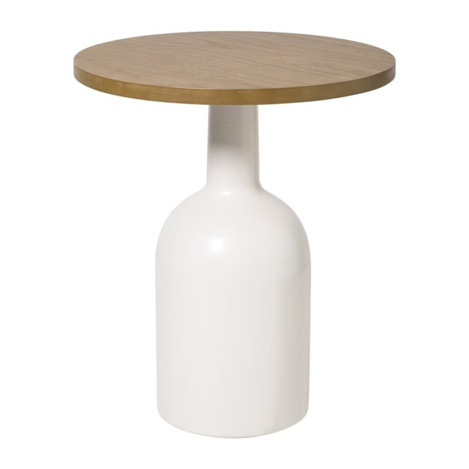 Bijzettafel Chico - bruin/beige - ø40x47 cm afbeelding 