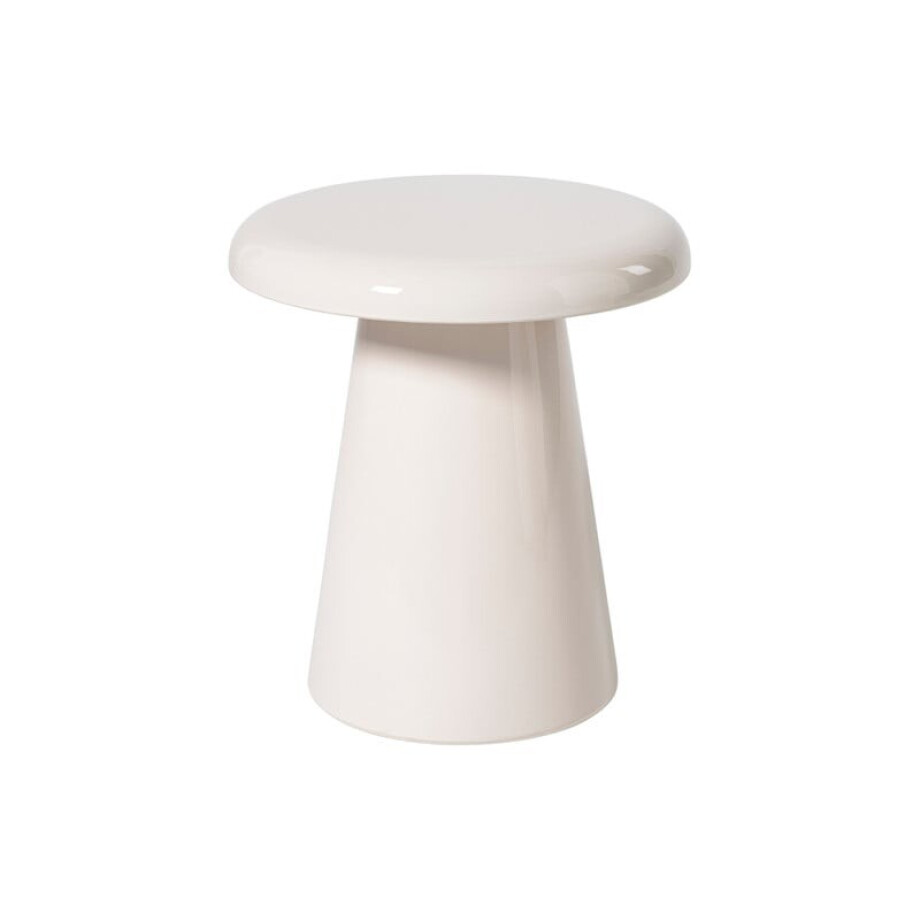 Bijzettafel metaal klein - beige - ø30x33 cm afbeelding 