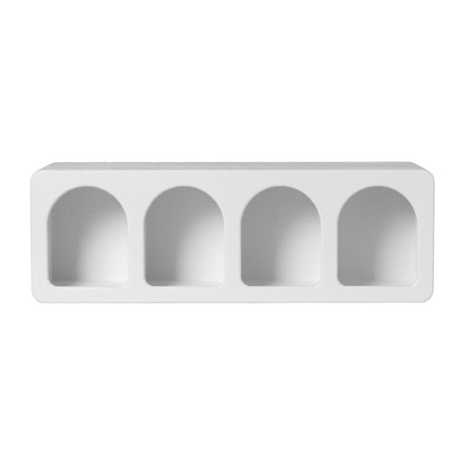 4 vakkenkast Zaha organic - MDF - wit - 20x60x15 cm afbeelding 
