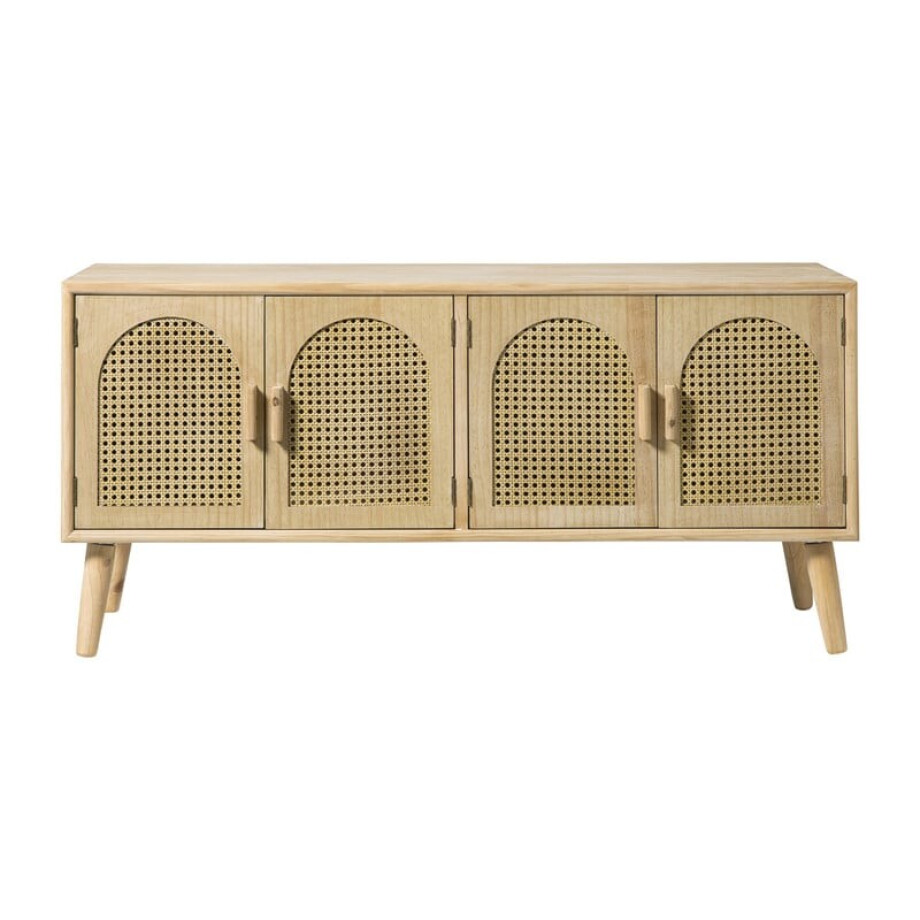 Dressoir Flores met ovalen vlakken - bruin - 55x120x40 cm afbeelding 