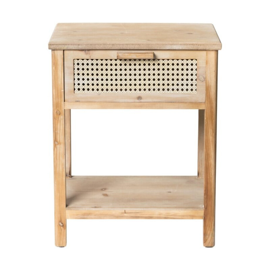 Webbing nachtkastje Bandung - naturel - 48x36x60.5 cm afbeelding 