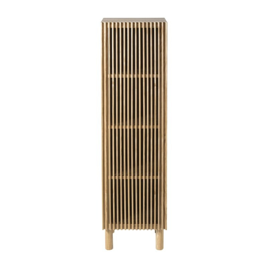 Kast Japandi smal - bruin - 145x40x33 cm Kast Japandi smal - bruin - 145x40x33 cm afbeelding
