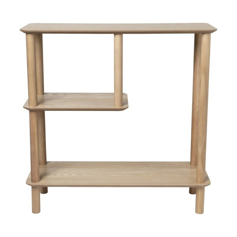 Vakkenkast Scandi laag - naturel - 75x75x30 cm afbeelding 