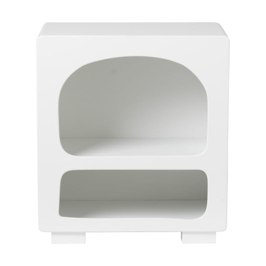 2 vakkenkast Zaha organic - MDF - wit - 50x45x30 cm afbeelding 